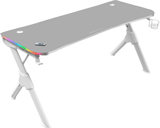 RGB Gaming Tafel 140cm met Statieven en Totale Muismat van Merkloos