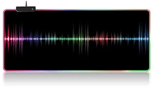 RGB XXL Gaming Muismat - Groot 900 x 400mm met 7 Kleuren en 4 Lichteffecten van Merkloos