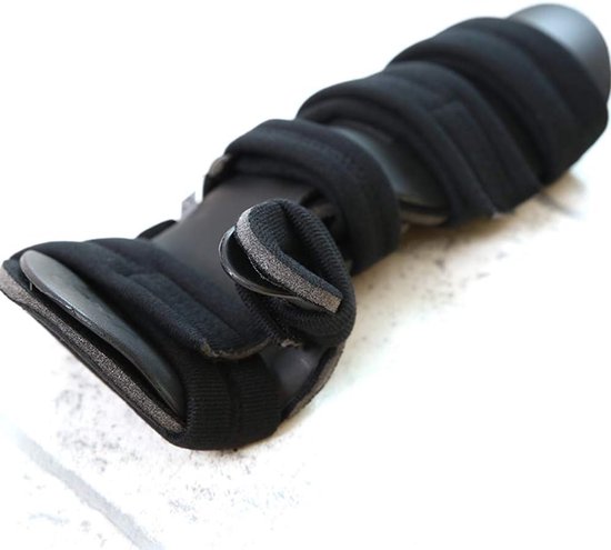 Rigide steunplaat, pols-orthese pleisterspalk, breuken contracture fixatie, handfunctie trainer, vier verbanden voor muizenhand, hersenverhelming, carpale breuk (zwart), rechts, M