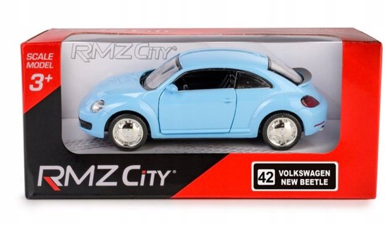 RMZ 5 VW New Beetle Blauw - Metalen speelgoedauto 1:32 van RMZ City