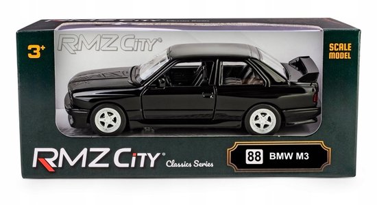RMZ City BMW M3 E30 (1986-1991) Zwart - Schaal 1:32 van Merkloos