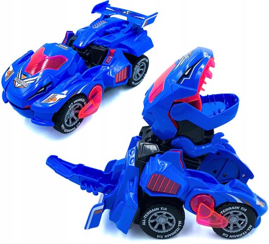 Robot Auto Dino Transformator met Licht en Geluid van Merkloos