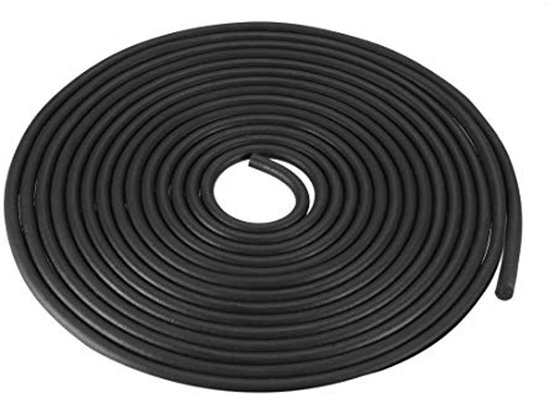 Rubber sealing strip foam 5mm diameter. 5 meters long black