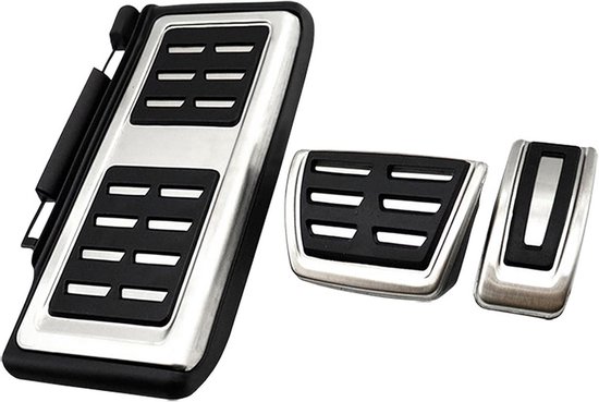 RVS Pedaalset voor Auto Automaat - Gas, Rem en Voetensteun Antislip van Merkloos