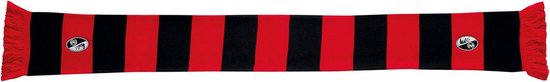 SC Freiburg Sjaal - Supporters Sjaal - Voetbalwedstrijd Bezoeken - Officieel Licentie Product - 140x16 cm - Rood Zwart