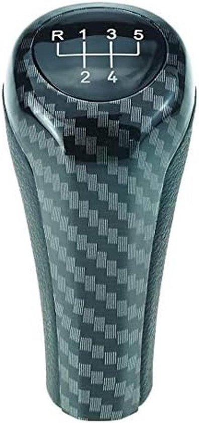 Schakelhendel Zwart Carbon Look met 5 Versnellingen Plug & Play van Merkloos