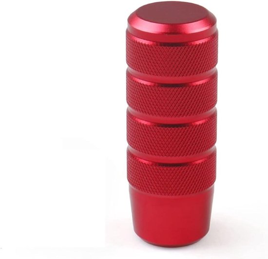 Schakelhendelknop - Versnellingspook - Auto Interieur - Antislip Gekarteld - 95 mm - Rood