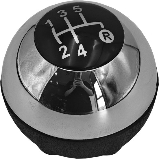 Schakelknop 5 of 6 Versnellingen Kogelkop Verchroomd van Merkloos
