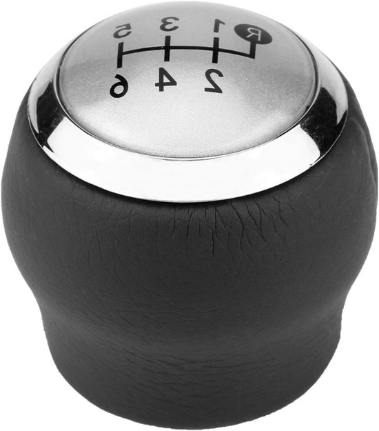 Schakelknop 6 Versnellingen - Pookknop Auto - Auto Interieur - Ergonomisch Ontwerp - 45 cm Hoogte - Zilver Grijs