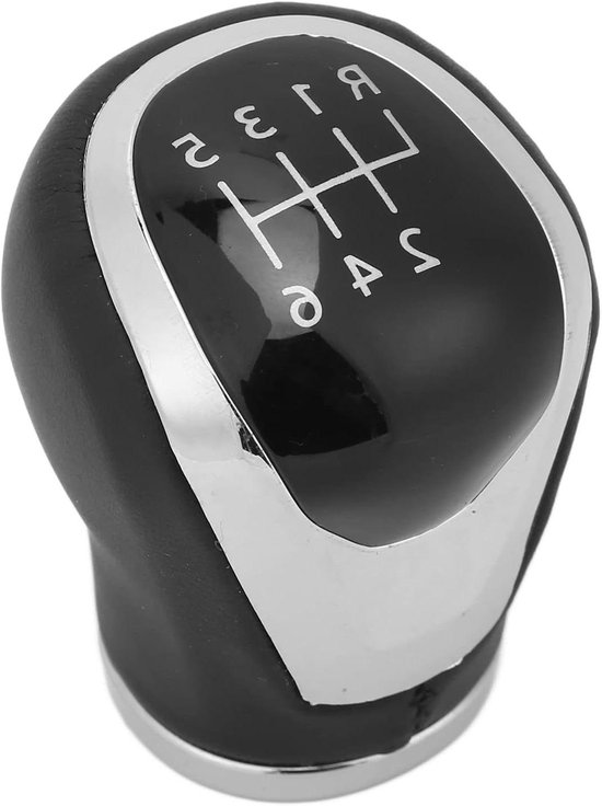 Schakelknop 6 Versnellingen - Pookknop Handbak - Auto Versnellen - Aluminium en Kunstleer - 120.8 Grams - Zwart van Merkloos