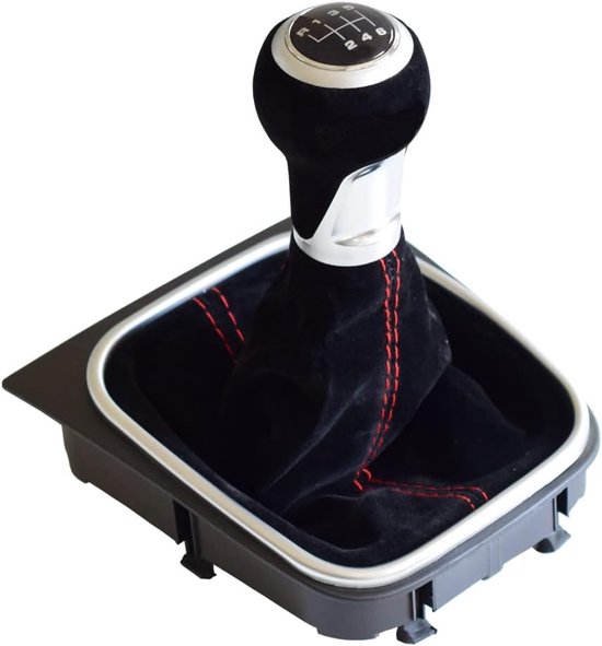 Schakelknop 6 Versnellingen - Pookknop Handbak - Versnelling Schakelen - Ergonomisch Ontwerp - 12 mm Gatdiameter - Zwart van Merkloos