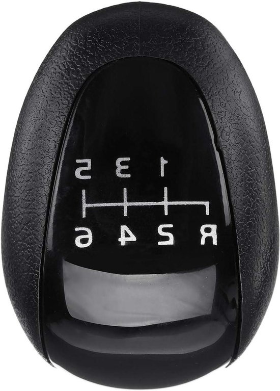 Schakelknop 6 Versnellingen - Pookknop Handgeschakeld - Auto Interieur - Gegraveerd Patroon - 11 mm Binnendiameter - Zwart