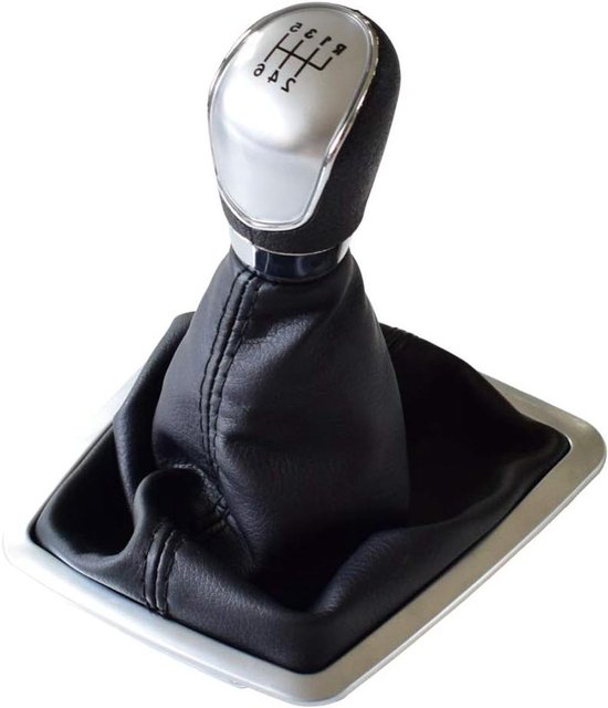 Schakelknop 6 Versnellingen - Schakelpook Auto - Auto Interieur Verbeteren - Ergonomisch Ontwerp - 11.5 cm - Mat Zilver