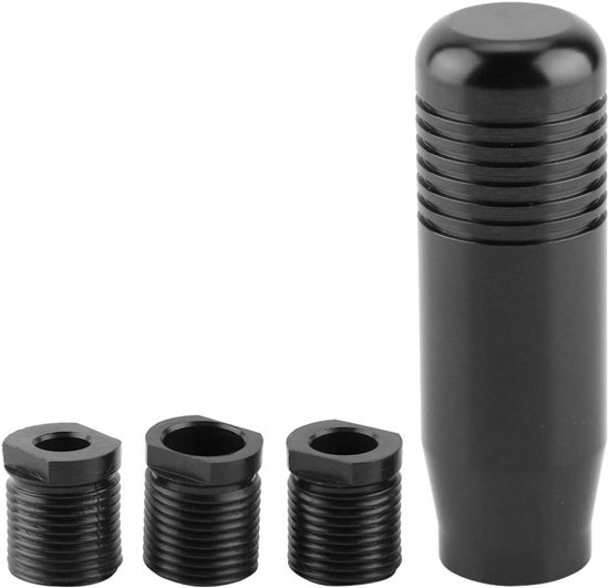 Schakelknop Auto - Versnellingspook Handvat - Comfortabel Rijden - Universele Pasvorm - 3 Adapters - Zwart van Merkloos