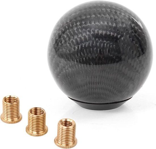 Schakelknop Auto - Versnellingspook Knop - Interieur Upgrade - Echte Koolstofvezel - Universele Pasvorm - Zwart van Merkloos