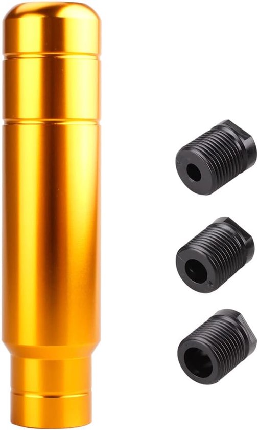Schakelknop Auto - Versnellingspook Upgrade - Comfortabel Rijden - Universele Pasvorm Adapters - 5 Inch Lengte - Goud
