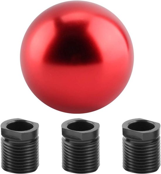 Schakelknop Auto - Versnellingspookkop Handmatig - Versnellingen Wisselen - Universele Handmatige Montage - Ronde Bal Vorm - Rood