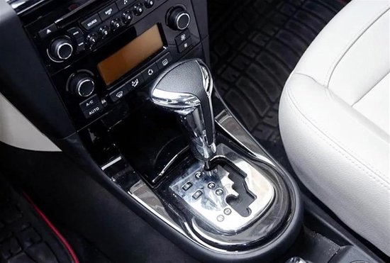Schakelknop Automaat - Versnellingspook Leer - Auto Interieur - Eenvoudige Montage - Zilver