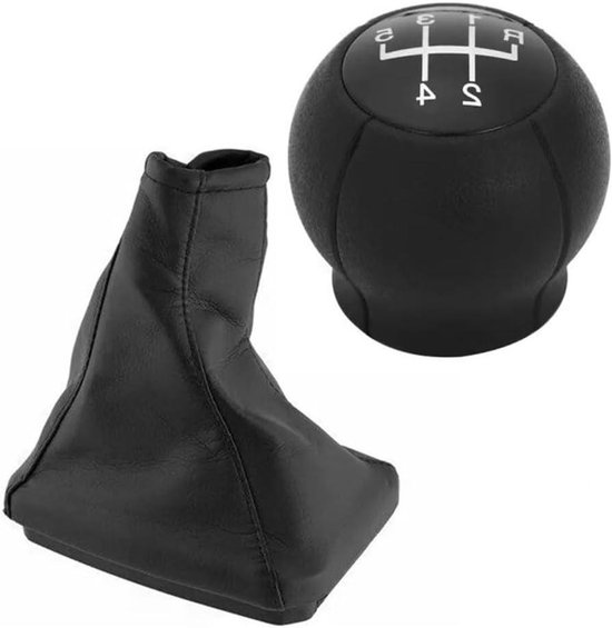 Schakelknop Gaiter Set - Versnellingspook Cover - Auto Interieur Upgrade - Directe Vervanging - 5 Versnellingen - Zwart van Merkloos