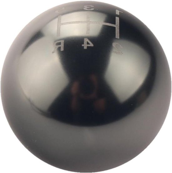 Schakelknop Rond - Versnellingspook - Handmatige Versnellingsbak - Gegoten Aluminium Constructie - 5-7.62 cm Diep - Titaan Zwart van Merkloos