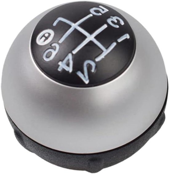 Schakelknop Versnellingen - Pookknop Auto - Auto Interieur - Koolstofvezel Patroon - 5/6 Versnellingen - Zilver