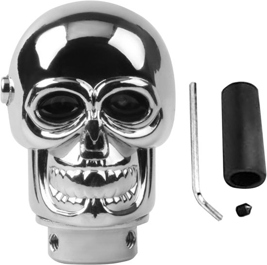 Schakelknop - Versnellingspook - Auto interieur - Verlicht schedel design - 68 cm - Zwart