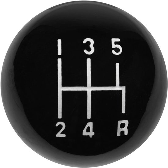 Schakelknop Zwart - Versnellingspookknop Pookknop - Auto Interieur Upgrade - 5-Versnellingen Ontwerp - 3/8" - 16 Draad - Zwart