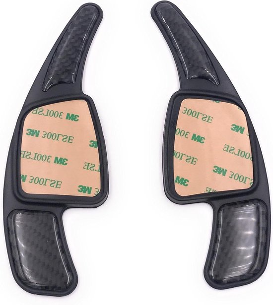 Schakelpeddel Verlenging - Carbon Look Opzetstuk - Sportief Rijden - Snelle Montage - Links en Rechts - Zwart van Merkloos