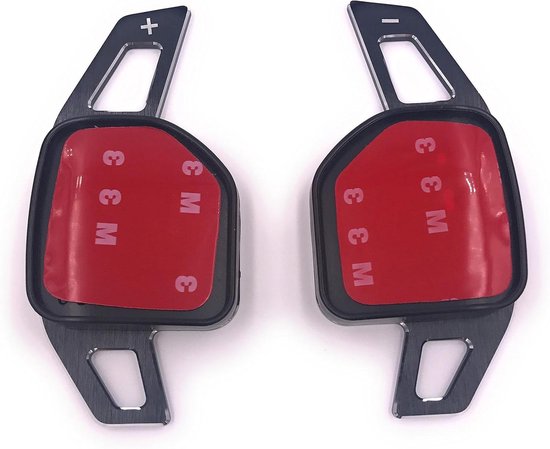 Schakelpeddel Verlenging - Paddles Aluminium - Sportief Rijden - Geborsteld Metaal - 2 Stuks - Zwart van Merkloos