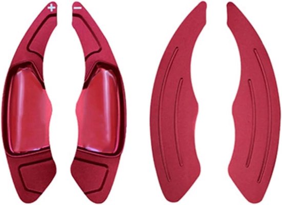 Schakelpeddels Auto - Stuurwiel Extensies - Sportief Rijden - Aluminiumlegering - Set van 2 - Rood