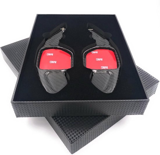 Schakelpeddels Carbon - Stuurwiel Verlengstukken - Sportief Rijden - Echt Koolstofvezel - Zwart van Merkloos