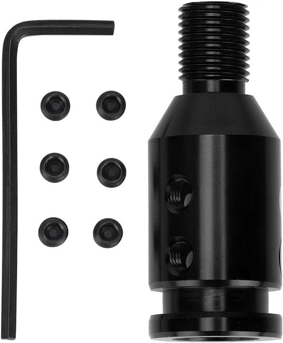 Schakelpook adapter - Universele shifter - Auto personaliseren - 12x1.25 schroefdraad - 46 Gram - Zwart