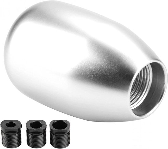 Schakelpook Adapter - Universele Stick - Handmatig Schakelen - Inclusief 3 Adapters - 8 10 12mm - Zilver