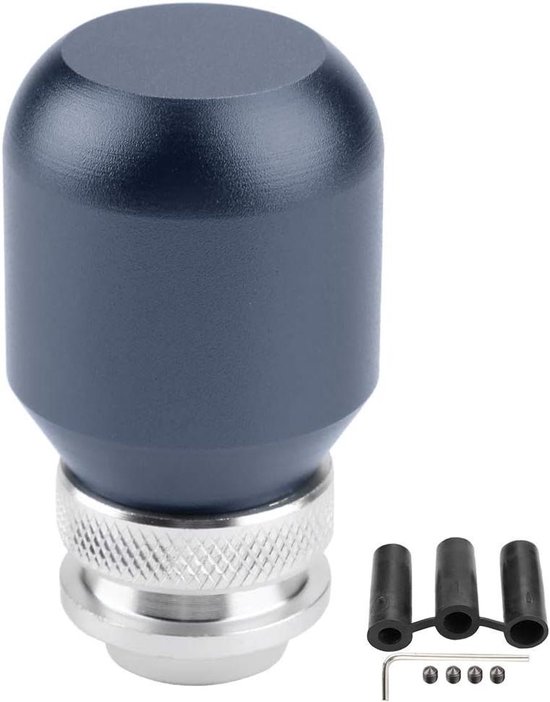 Schakelpook Knop - Pookknop Auto - Auto Interieur Tuning - Universele Pasvorm - 3 Adapters - Titanium