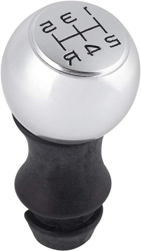 Schakelpook Knop - Versnellingspook Afdekking - Auto Interieur Upgraden - 5 Versnellingen - 180 g - Zilverkleurig