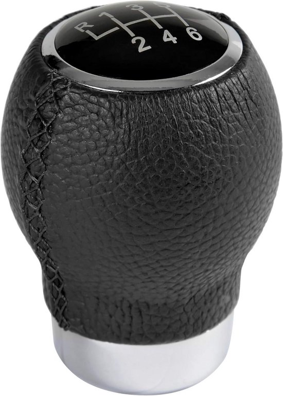 Schakelpook Knop - Versnellingspook Cover - Auto Interieur - 6 Verwisselbare Emblemen - 290 gram - Zwart