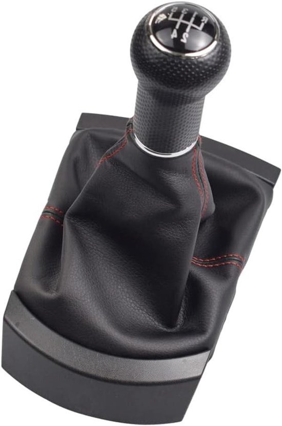 Schakelpook Knop - Versnellingspook Cover - Auto Interieur Tuning - Comfortabele Grip - Zwart Met Rode Lijn van Merkloos