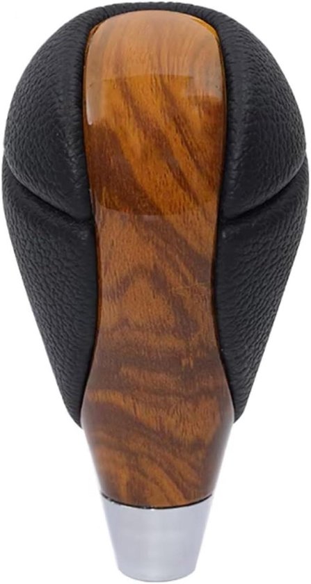 Schakelpook Knop - Versnellingspook Cover - Auto Interieur Tuning - Ergonomische Grip - 1 Stuk - Gele Houtnerf