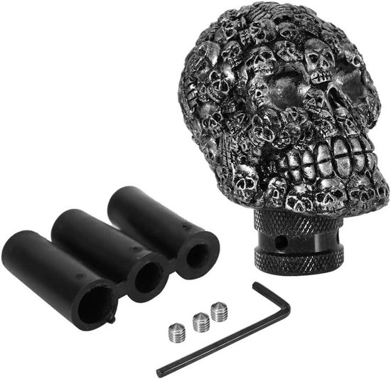 Schakelpook Schedel - Hendel Stick - Auto Interieur - Uniek Schedel Design - 80mm Hoogte - Zwart