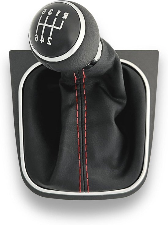 Schakelpook set - Pookknop manchet - Auto interieur - 6 versnellingen achteruit - N.v.t. - Zwart rood
