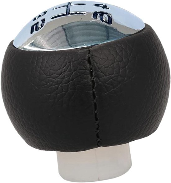 Schakelpook Zwart - Versnellingspook Knop - Soepel Schakelen - 6 Versnellingen Achteruit - Rond 6cm - Zwart Zilver van Merkloos