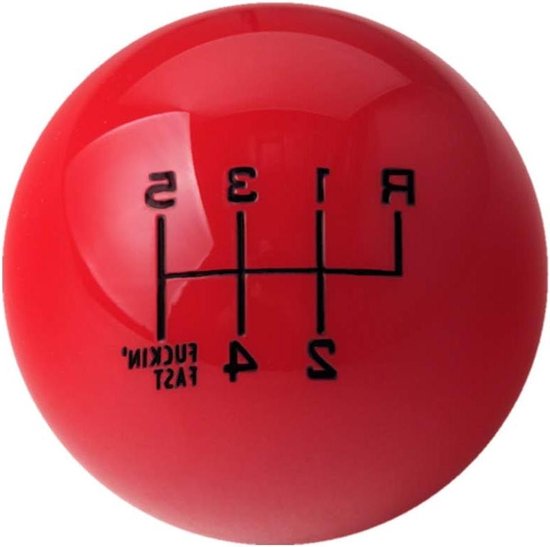 Schakelpookknop 6 Versnellingen - Short Shifter - Sportief Rijden - Duurzaam Acryl Materiaal - M12x1.25 Adapter - Rood Zwart