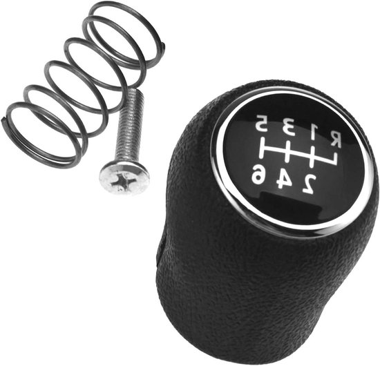 Schakelpookknop 6 Versnellingen - Versnellingspook - Auto Rijden - OEM Kwaliteit - 1 Stuk - Zwart Chroom van Merkloos