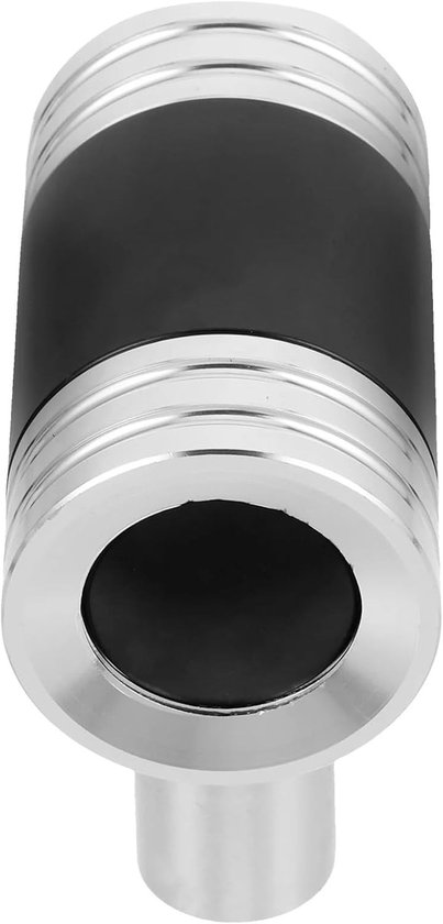 Schakelpookknop Aluminium - Pook H-stick - Soepeler Schakelen - Vliegtuigstuurknuppel Design - 8x7x4 cm - Zwart