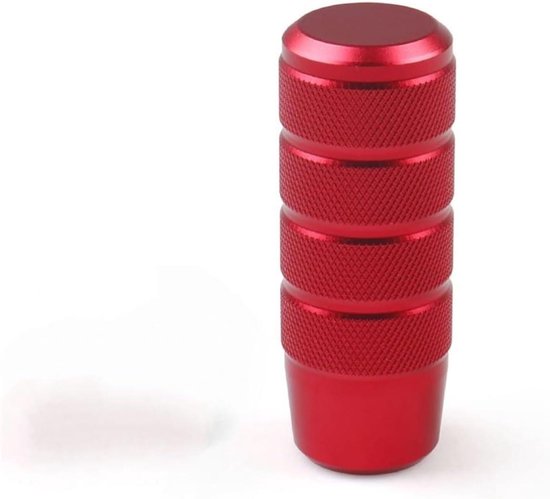 Schakelpookknop Aluminium - Versnellingspook Handmatig - Auto Interieur Tuning - Universele Pasvorm - 95MM Lengte - Rood