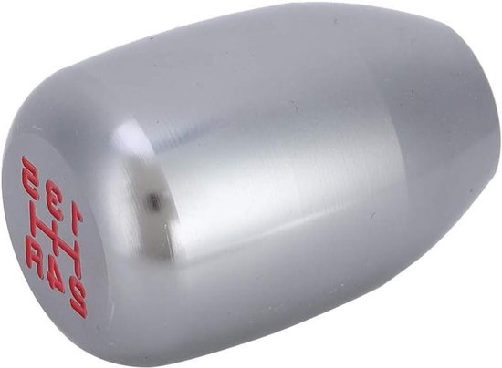 Schakelpookknop Auto - Pookknop Handgeschakeld - Versnellingen Aanpassen - Metaal met Adapters - 8/10/12 mm - Titanium van Merkloos