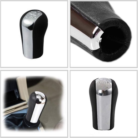 Schakelpookknop Auto - Versnellingspook - Auto Rijden - 5 Versnellingen Achteruit - 8 x 3.5 x 5 cm - Zwart Chroom