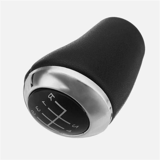 Schakelpookknop - Handgeschakeld Pook - Auto Interieur - 6 Versnellingen Chroom - 10x10 millimeter - Zwart