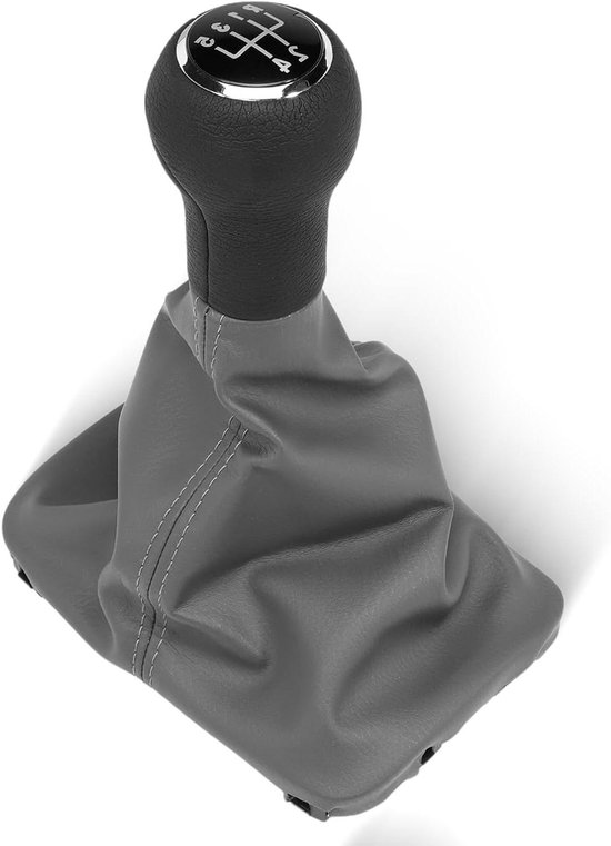 Schakelpookknop Handmatig - Versnellingspook - Auto Interieur - 5 Versnellingen - 14 x 8 cm - Grijs