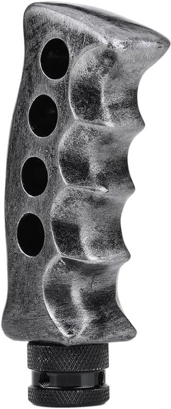 Schakelpookknop Pistoolgreep - Universele Pookknop Auto - Auto Interieur Upgrade - Robuust Hars Materiaal - 3 Adapters Inbegrepen - Titanium van Merkloos